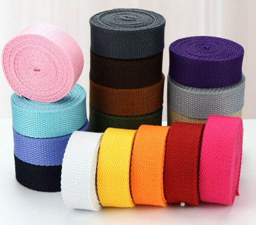 New-25mm-Canvas-Cotton-Webbings-High-Tenacity-Backpack-Strap-Webbing-Label-Ribbon-Clothes-Sewing-Tape-Outdoor